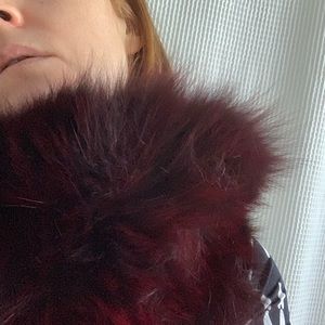 Etienne Aigner fox fur funnel neck warmer (NWT)